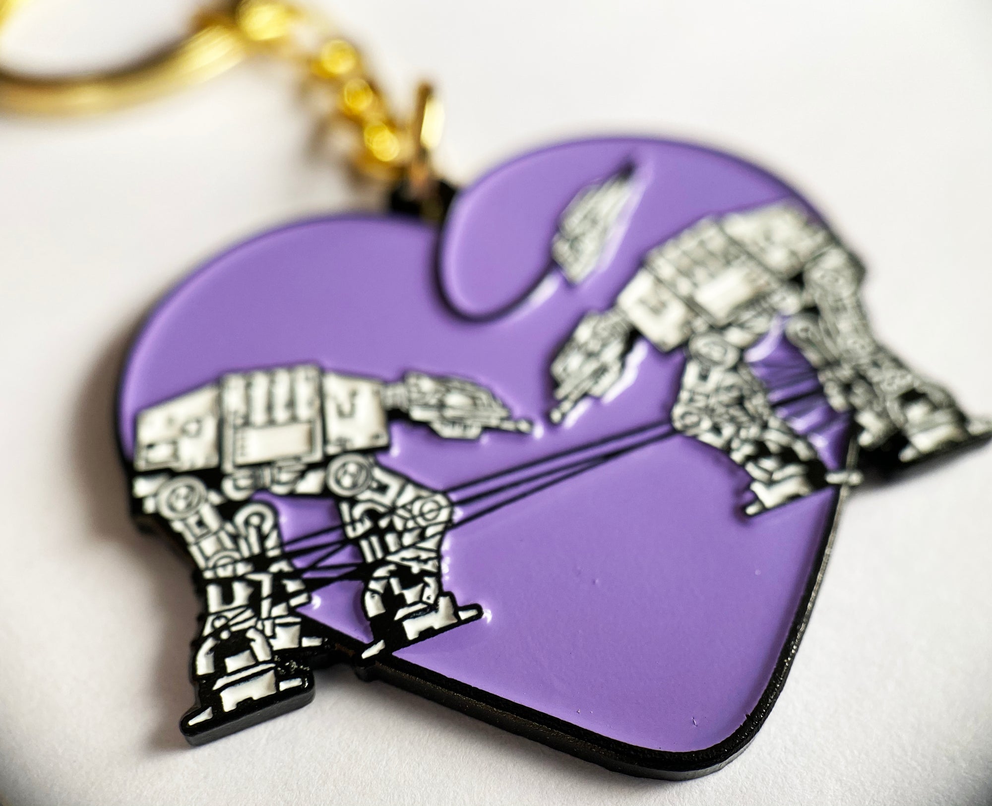 Keychain: Love AT-AT First Sight - Purple