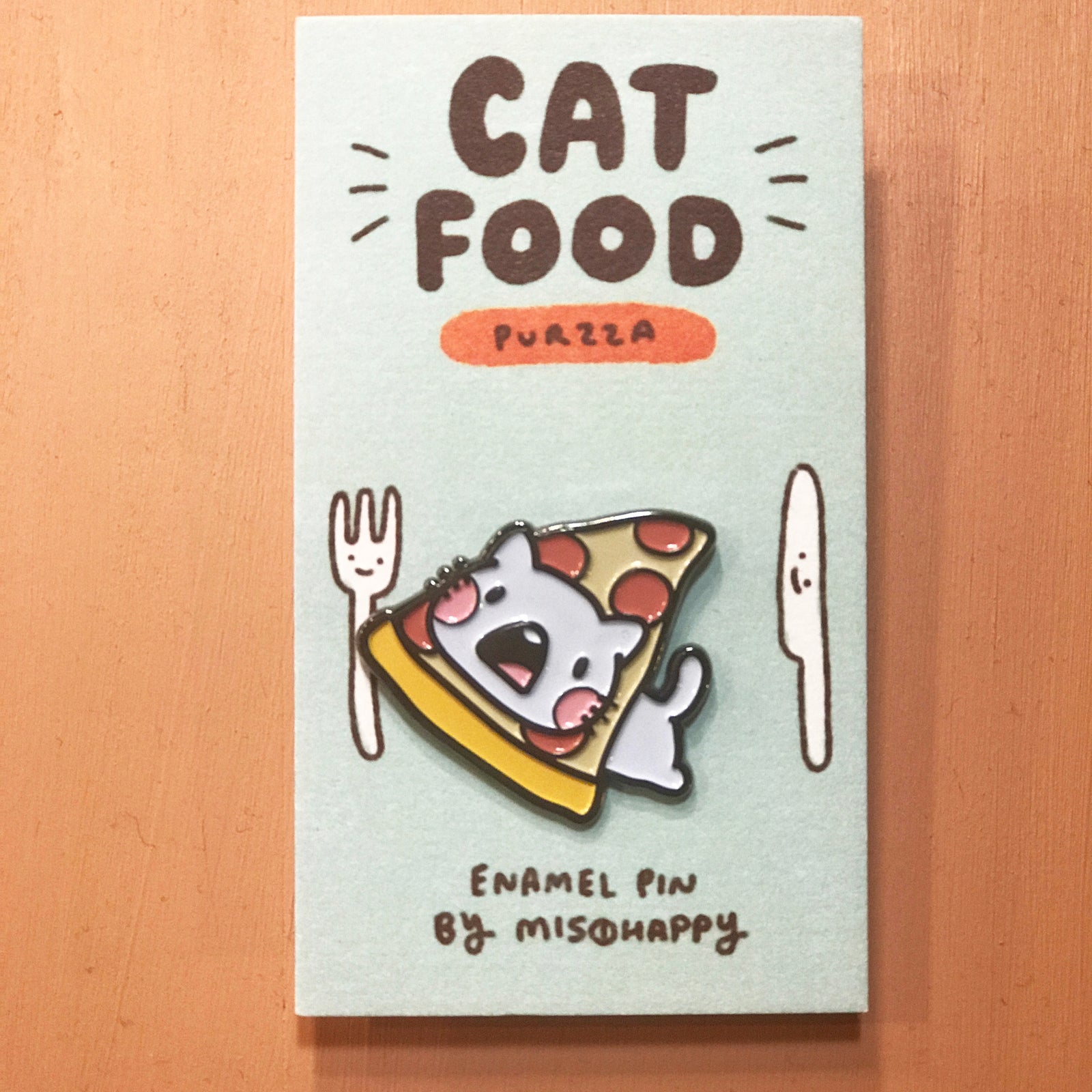 Enamel Pin: Cat Food - Pizza - Pin