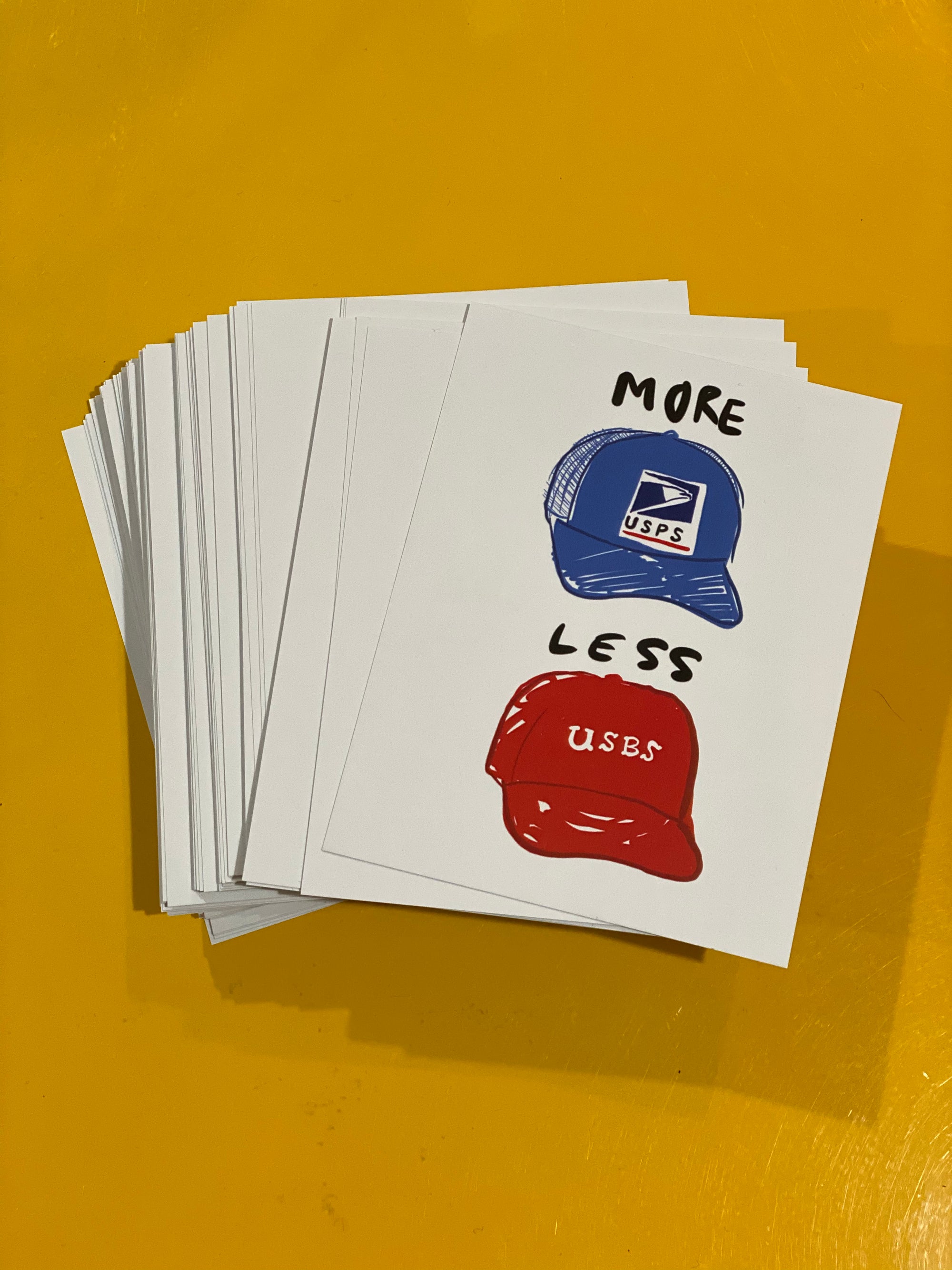 Postcard: More USPS Less USBS - Ten Pack