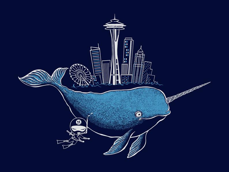 Youth Shirt: Seattle Narwhal - Unisex Crew
