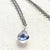 Azure Necklace - blue mystic quartz gemstone solitaire necklace in 14k gold - Foamy Wader