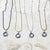 Azure Necklace - blue mystic quartz gemstone solitaire necklace in 14k gold - Foamy Wader