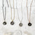 Black Sea Necklace - tourmalinated quartz solitaire necklace in 14k gold - Foamy Wader