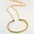 Canoe Necklace - handmade oval hammered boating pendant necklace in 14k gold - Foamy Wader