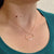Canoe Petite Necklace - handmade oval hammered boating pendant necklace - Foamy Wader