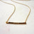 Custom Tiny Name Necklace - horizontal bar custom name necklace in 14k solid gold - Foamy Wader