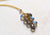 Gray Skies Necklace - blue flash labradorite gemstone tendril dangle necklace - Foamy Wader