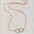 Infinity Necklace - handmade double circle infinity necklace in 14K solid gold - Foamy Wader