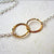 Infinity Necklace - handmade hammered interlocking double circle infinity necklace - Foamy Wader