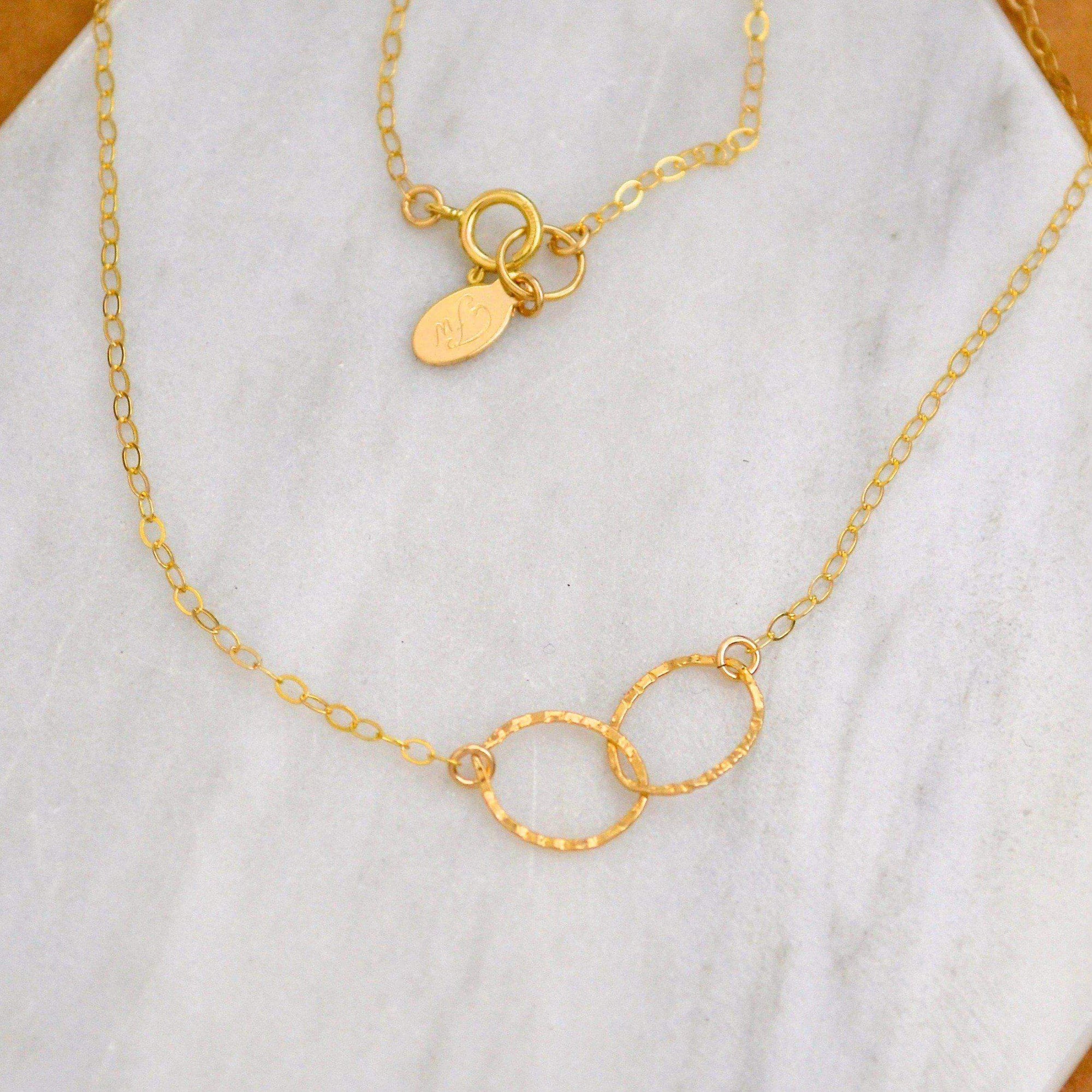 Dainty Gold Filled Circle Pendant Necklace – The Cord Gallery