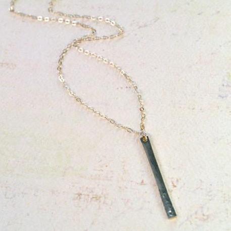 Personalised Vertical Bar Necklace – Anna Lou of London