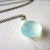 Sayuri Necklace - aqua blue chalcedony gemstone solitaire necklace - Foamy Wader