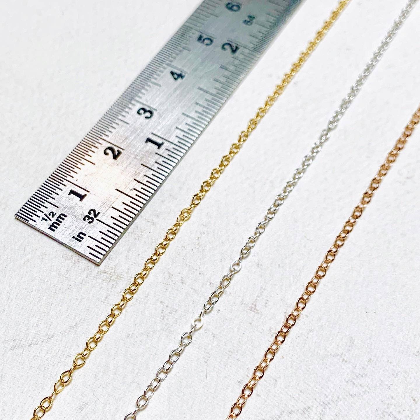 Simplicity Chain Necklace - simple circle chain necklace made to order - Foamy Wader