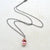 The Siren Necklace - fuschia pink mystic quartz solitaire necklace - Foamy Wader