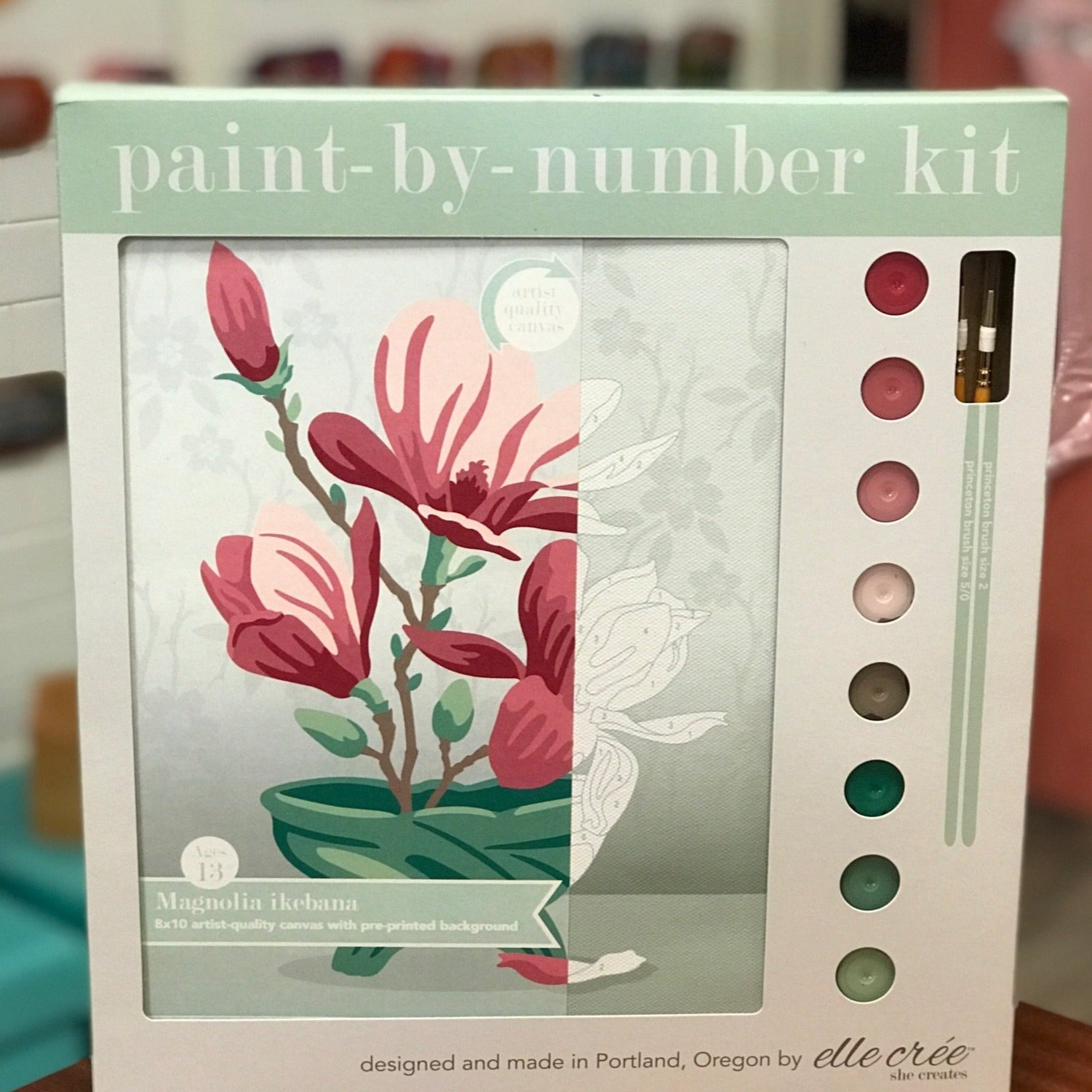 DIY - Paint By Number Kit - Magnolia Ikebana (Elle Cree)