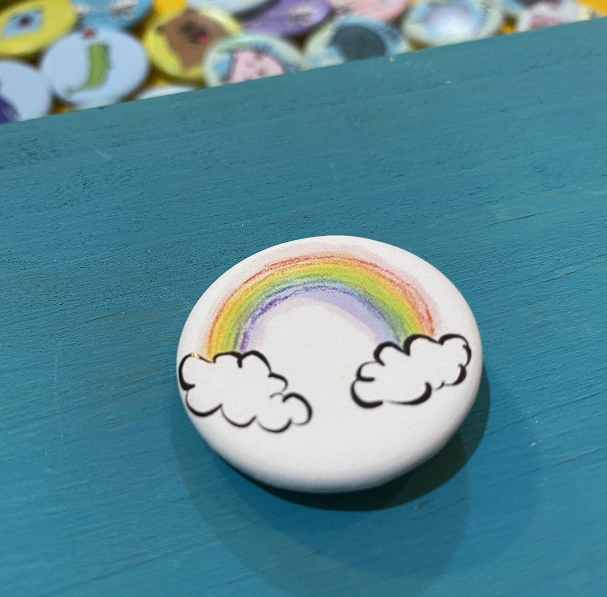 1.25&quot; Button - Rainbow (Three Pack)